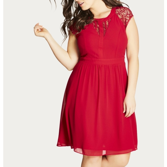 City Chic Dresses & Skirts - City Chic Ruby Lace Dress